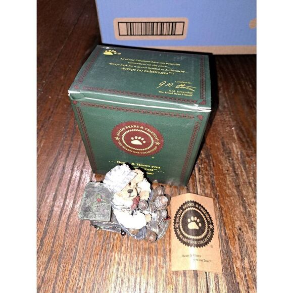 Vintage 2001 Boyds Bears Bearstone Boxcar Chillie Starring Roll 2485 chipped - Picture 3 of 7